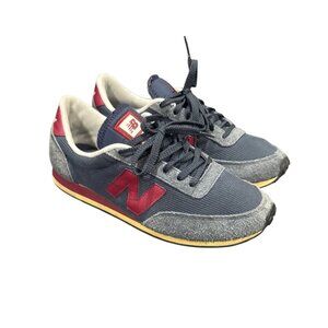 New Balance 410 Retro Sneakers Mens Navy Blue & Red Mesh Suede  Size 9